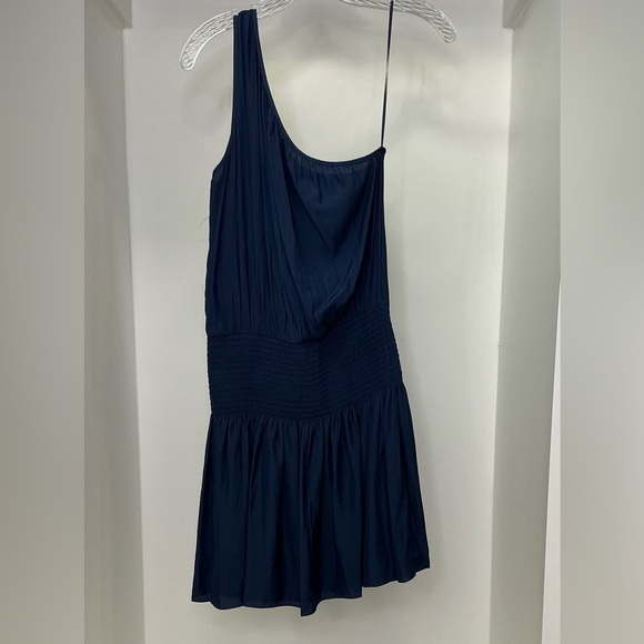 NWT RAMY BROOK LEAH ONE SHOULDER SMOCKED MINI DRESS ~ SIZE S - Picture 1 of 7